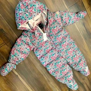6-12 months girl baby GAP down snowsuit